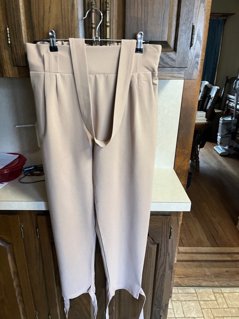 GRACE KARIN Women's High Waist Pencil Cropped Paperbag Pants Size LARGE